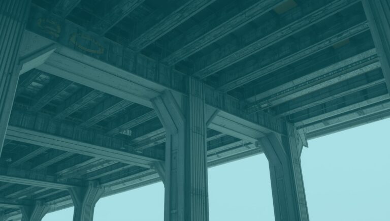 Healthcare IT infrastructure concept showing structural framework and stability